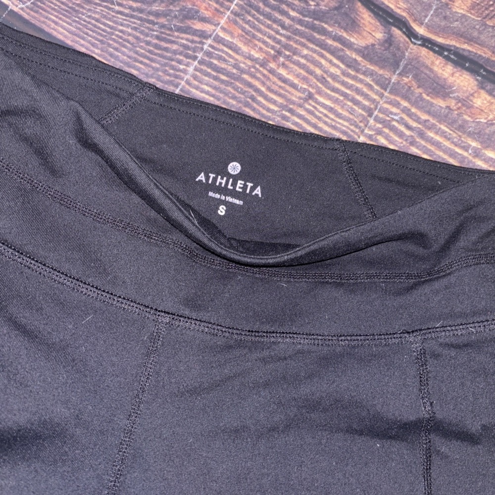 Athleta Leggings Womens S Small Black Elation Crop Ultra High Rise Pull On Yoga